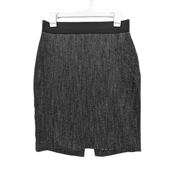 Express Pencil Skirt 4 Black Animal Print Liner Slit Office Work Lined Business - Picture 12 of 12